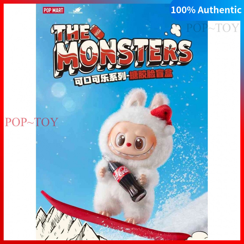POPMART LABUBU THE MONSTERS Coca Cola series vinyl face plush pendant blind box pop mart blind box f