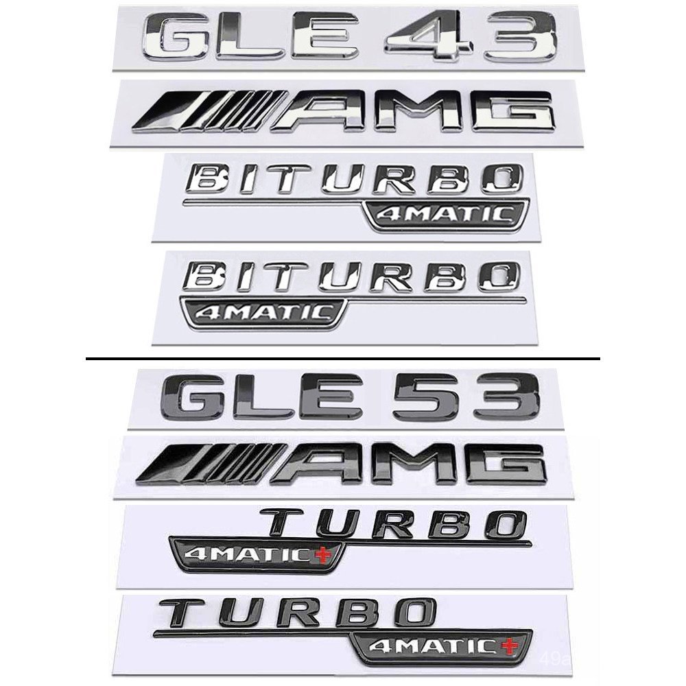 Mercedes-Benz GLE53 Logo Ô Tô GLE43 GLE63S Sửa Đổi Màu Đen Trọn Bộ Logo TURBO Bên Logo AMG Word Logo