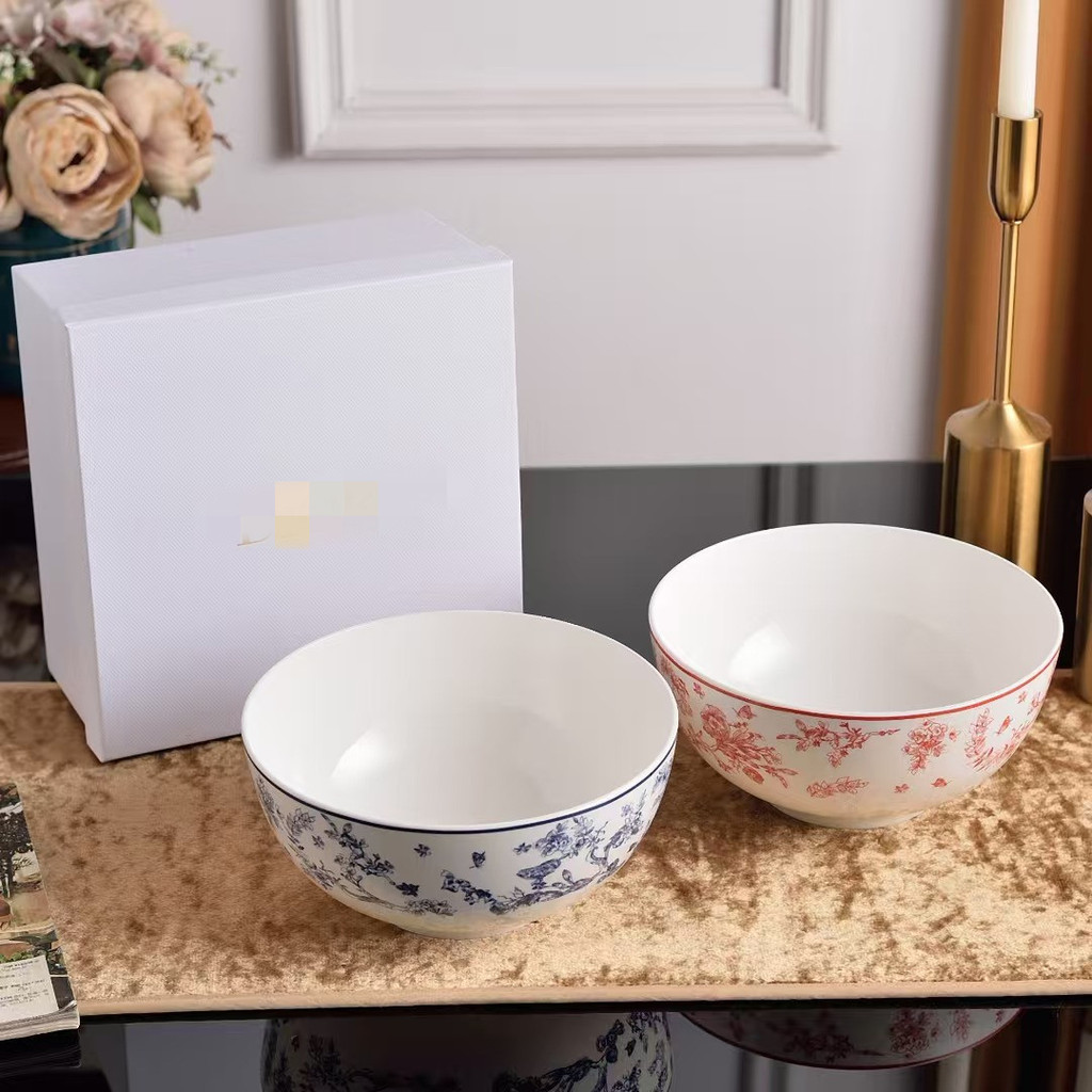 Large Bone Porcelain Leopard Soup Bowl, Hotel and Home Use Noodle Bowl, Luxury Restaurant Salad Bowl