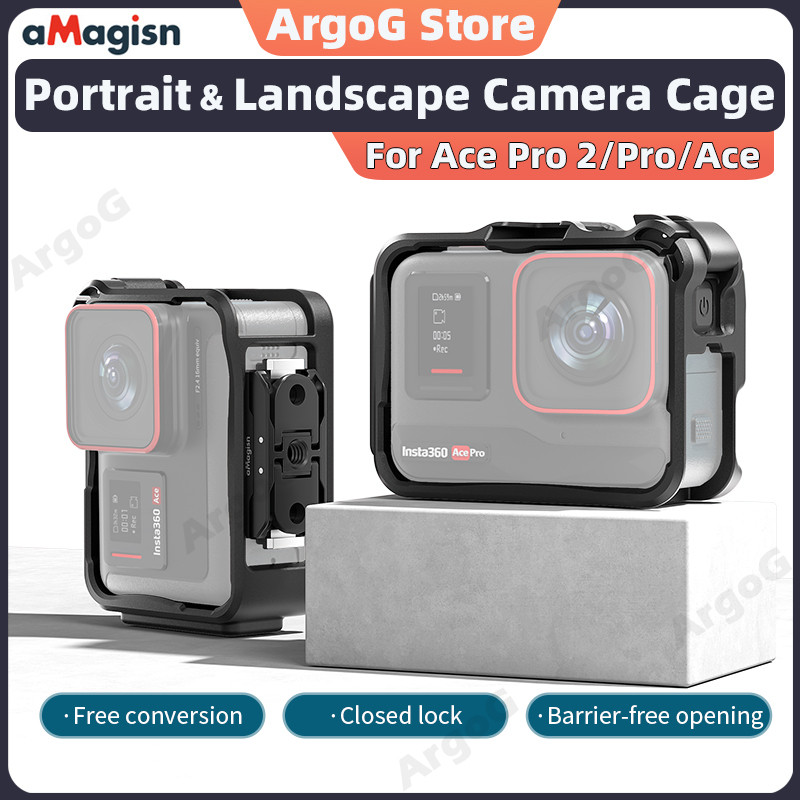 aMagisn Khung Bảo Vệ cho Insta360 Ace Pro 2/Pro/Ace Ngang/Dọc Phụ Kiện Ace Pro 2
