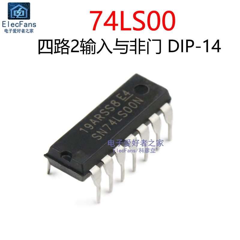 ((2 Chiếc) Chính Hãng 74LS00 In-Line DIP-14 2 Đầu Vào Bốn Và Chip Logic Không Cửa SN74LS00N