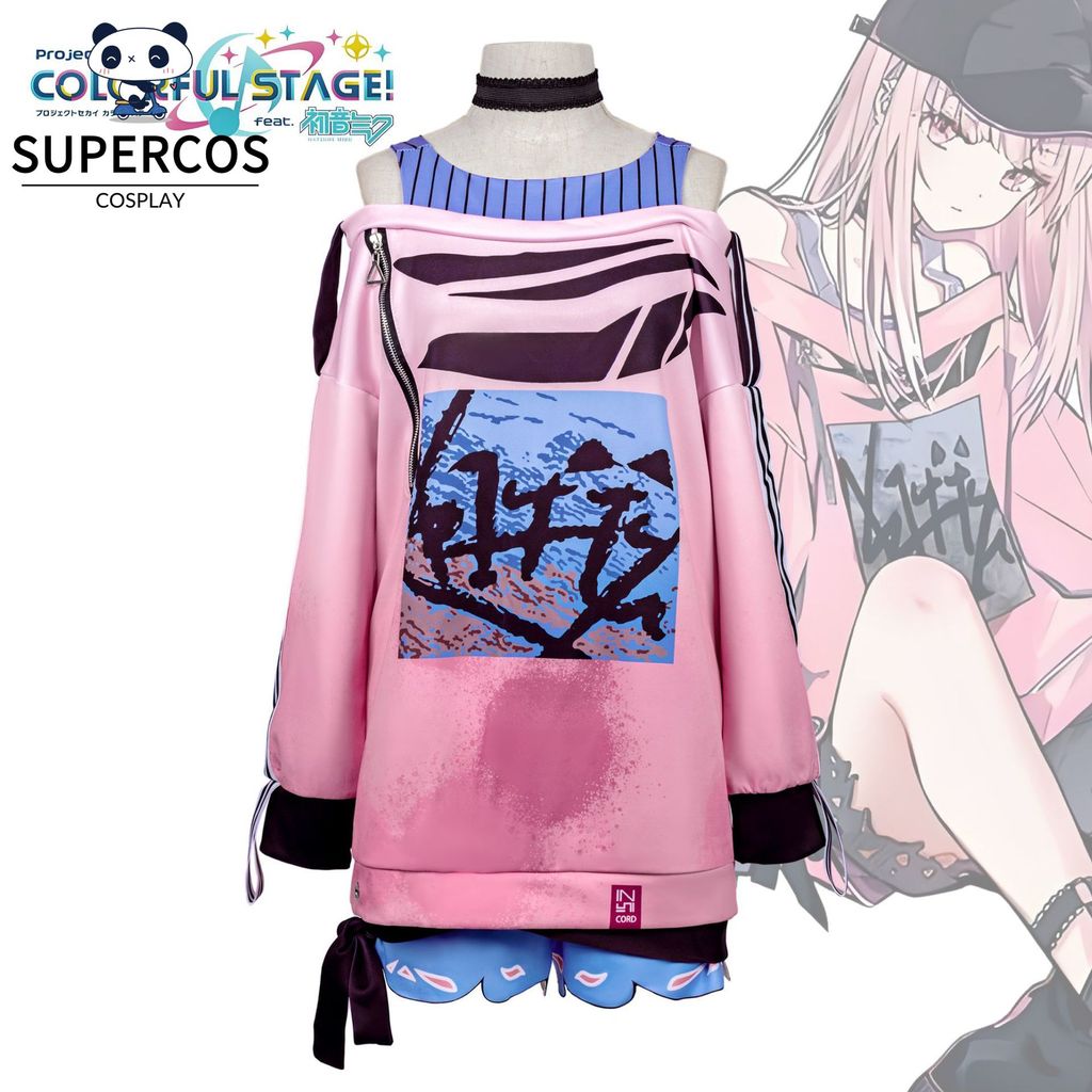 PJSK Akiyama Mizuki Cosplay hoodie và bộ trang phục - Phù hợp cho carnival vàparty
