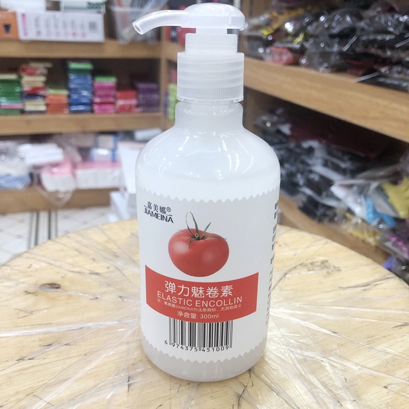 Cà Chua Bảo Vệ Cuộn Dưỡng Ẩm Elastin Xoăn Tóc Dưỡng Ẩm Tạo Kiểu Lâu Dài Tinh Chất Mùa Xuân Elastin G