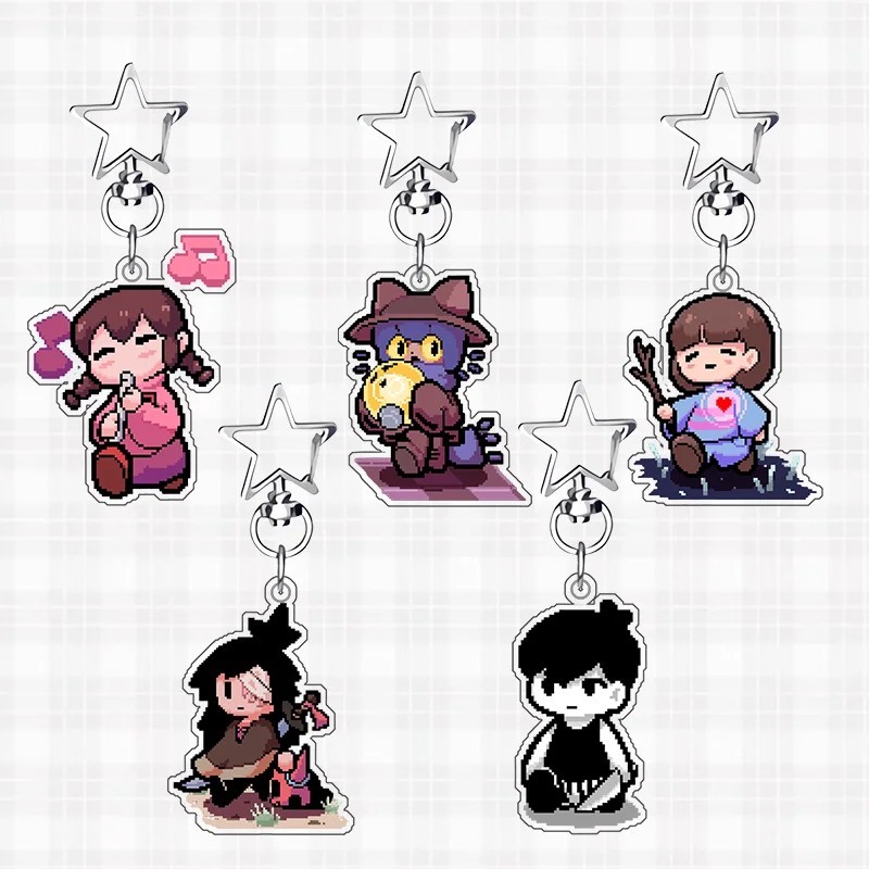 Móc khóa mica Omori Niko OneShot Frisk Undertale Madotsuki pixel art xinh xắn phụ kiện treo balo tra