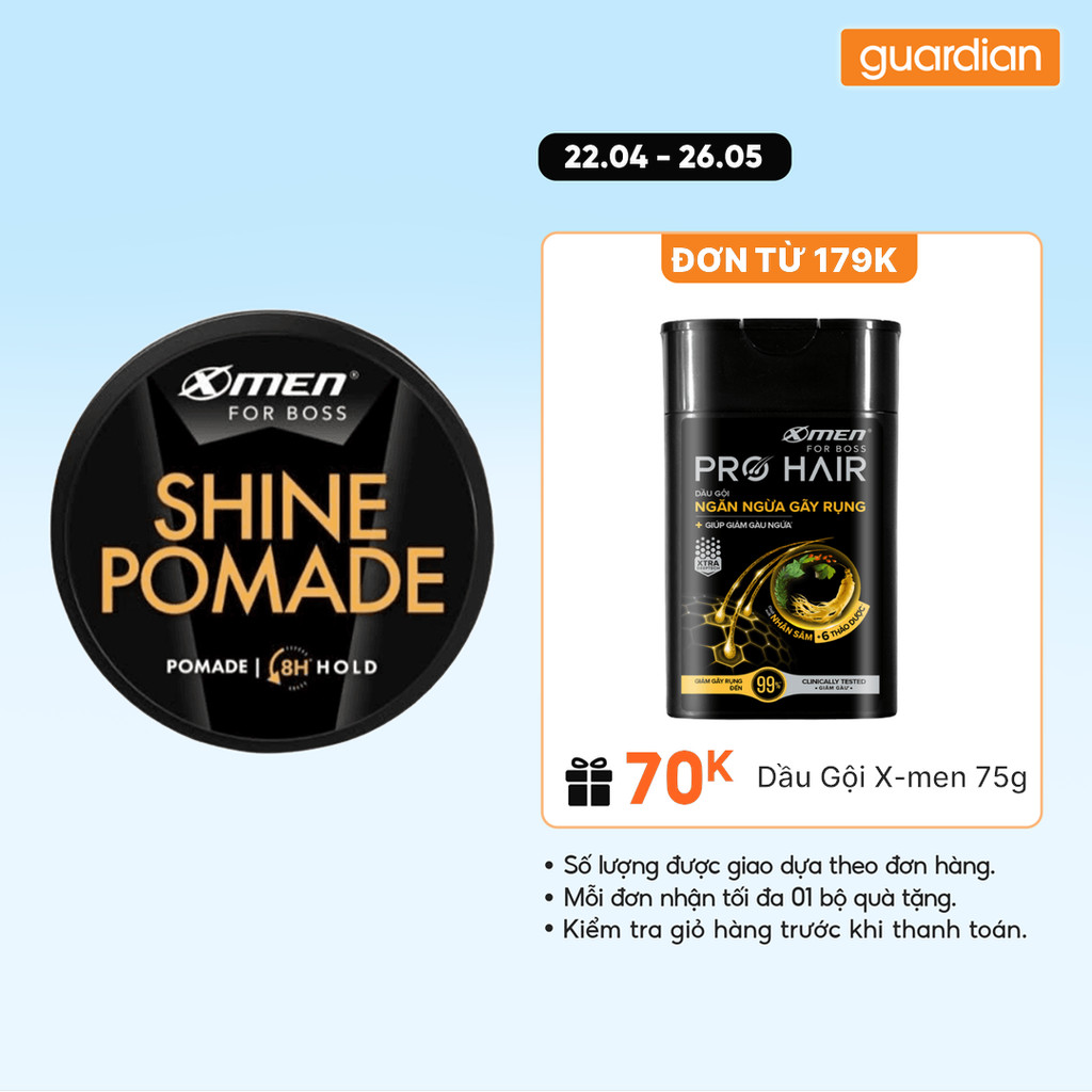 Sáp Vuốt Tóc X-Men For Boss Pomade High Hold Siêu Cứng 60g