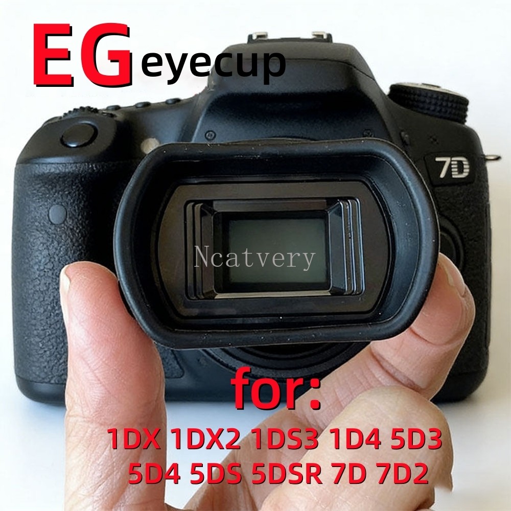 Cao Su EG EyeCup Kính Cường Lực Bảo Vệ Thị Kính Mũ Cho Canon 1DX 1DX2 1DS3 1D4 5D3 5D4 5DS 5DSR 7D I