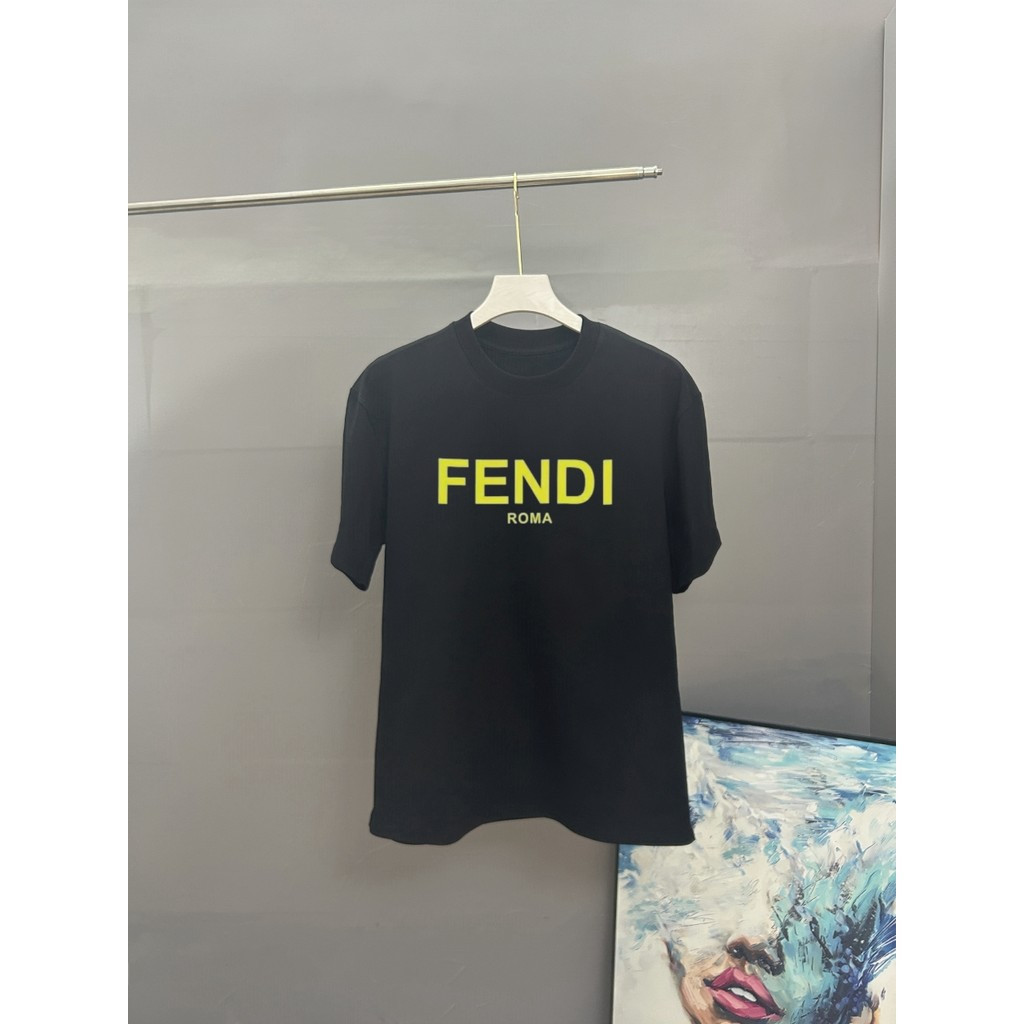 Fendi / Fendi 2026 Phong Cách Mới Nam Nữ Áo Thun In Hình Áo Thun Tay Ngắn Áo Thun Đi Làm Áo Thun Cặp