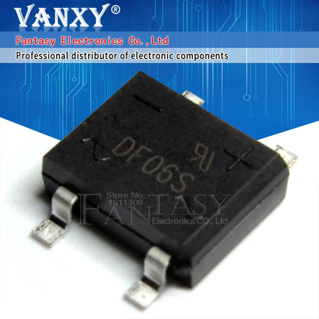 10 CÁI DF06S SMD 4 feet DF06S SOP-4 DF06 chỉnh lưu cầu chỉnh lưu chính hãng đích thực