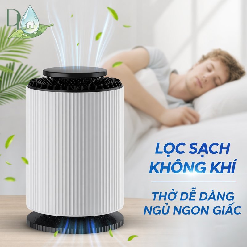Máy lọc không khí Mini HEPA Máy lọc ion Loại bỏ mùi UV Đèn ngủ ô tô Phòng ngủ tại nhà Bộ lọc PM25