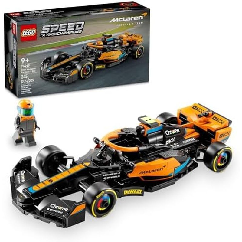 ns 2023 McLaren Formula 1 Race Car Toy for Play and Display, Buildable McLaren Toy Set for Kids, F1 