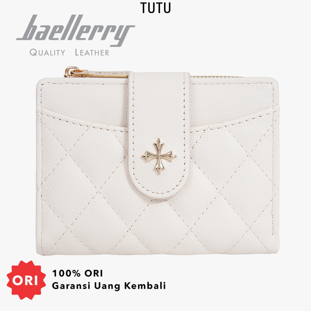 Ví gấp nữ BAELLERRY N8336 làm bằng da cao cấp [TUTU]