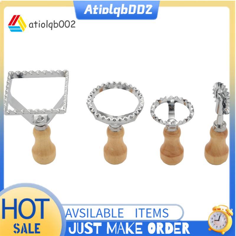 Ravioli Maker Cutter Stamp Set-Leading Dough Cutter và Press Stamps có tay cầm bằng gỗ-For Ravioli, 