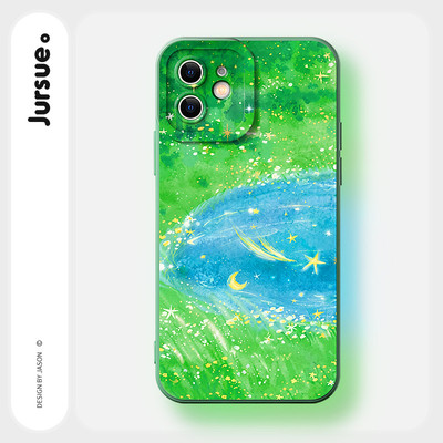 JURSUE Ốp lưng dễ thương đẹp độc lạ Nghệ thuật trừu tượng ngộ nghĩnh nam chống sốc chống bẩn mềm cho iPhone 17 Air 16 15 14 13 12 11 PRO MAX SE 2020 X XR XS ip 8 7 Plus MZ50626Q