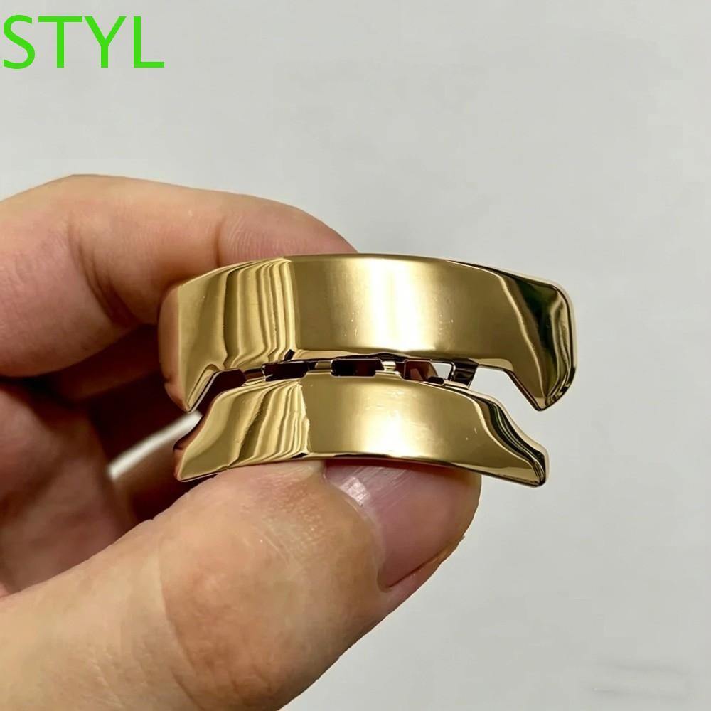 STYL Răng Grillz, Bề Mặt Mịn Bóng Grillz Bộ, Trang Sức Mạ Bạc Bọc Toàn Bộ Thực Tế Nhìn Mũ Răng Punk