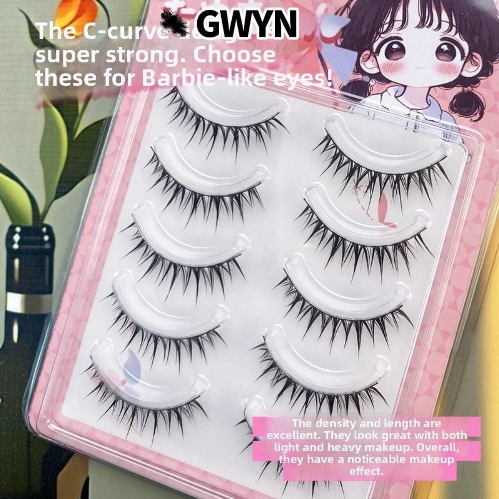 GWYN‌ DIY Mis Extension, 7-14MM Curvature C Anime Phim Hoạt Hình Lông Mi Giả, Hợp Thời Trang Nhẹ Dem