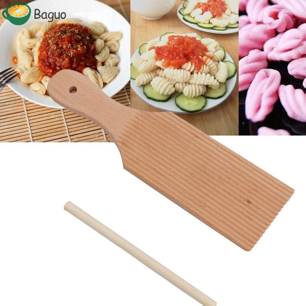 BAGUO Gnocchi Con Lăn Bánh Ngọt Bảng Mì Gỗ Bàn Máy Nướng Popsicles Tự Chế Bảng Gnocchi