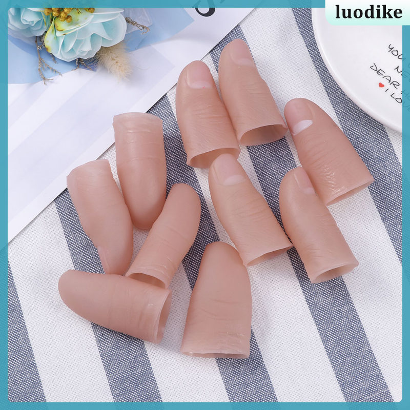 20 Chiếc Ngón Tay Giả Ngón Tay Cái Giả Đầu Ngón Tay Để Luyện Tập Móng Tay luodike