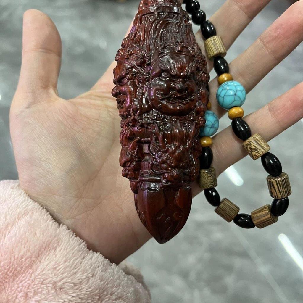 2026|❈ ❈ ❈|Gỗ Đàn Hương Đỏ King Kong Demon Pestle Tay Cầm Mảnh Gỗ Chắc Chắn Khắc mFlash Drive Chơi M