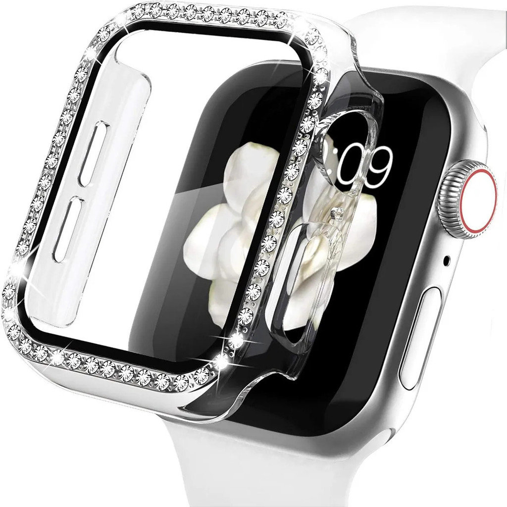 Vỏ kính ngọc trai + Apple Watch 44mm / 45mm / 41mm / 40mm / 42mm Thích hợp cho Iwatch Series 7 9 8 5