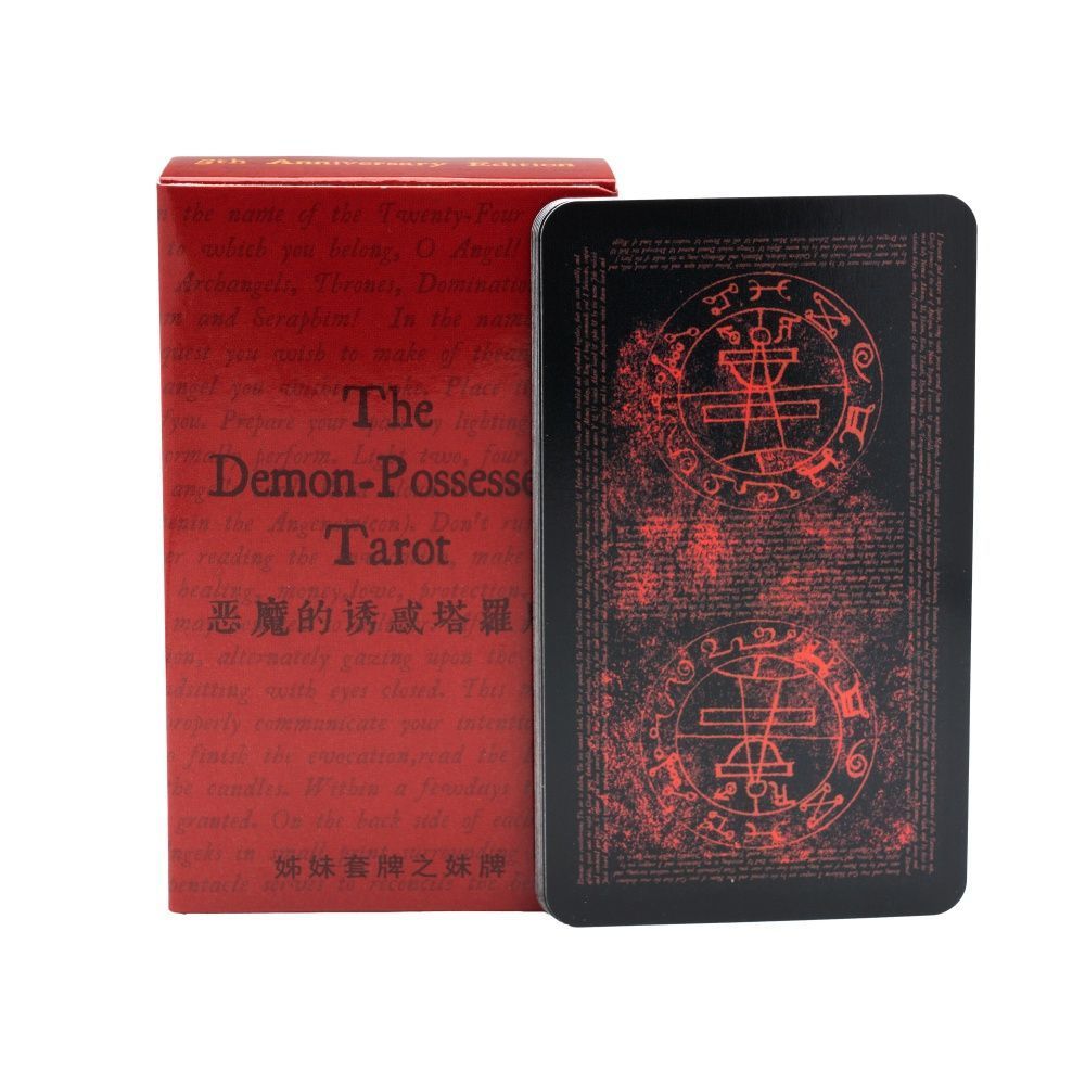 Bộ bài Tarot bị quỷ ám - Bộ bài bói toán huyền bí Goetia - 10.3 * 6cm 78 Vintage Gothic Demonology T