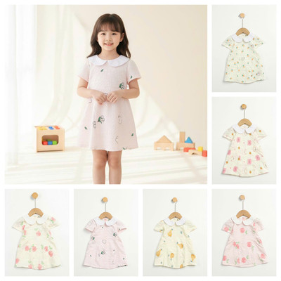 Váy hè họa tiết cotton LITIBABY cho bé gái 11kg - 30kg