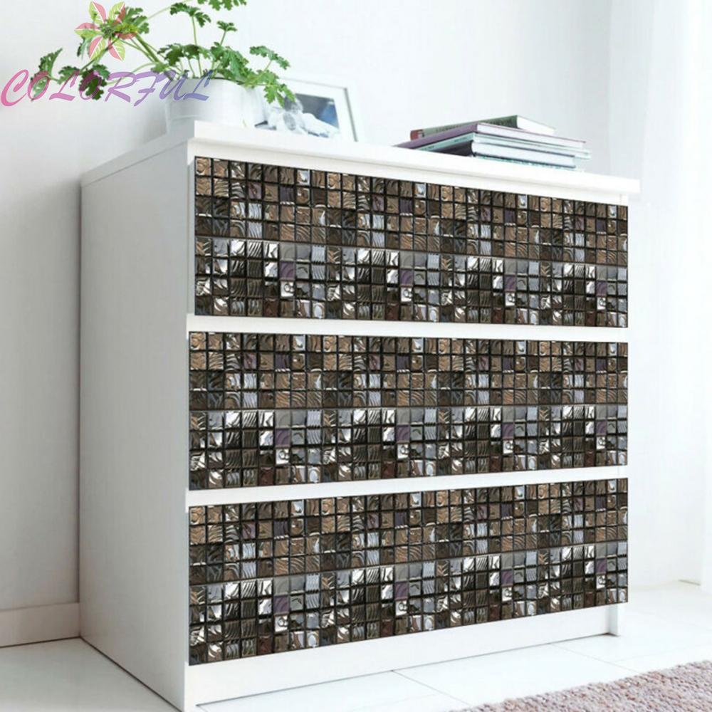Wall Sticker Wall Waterproof DIY Mosaic PVC Peel and stick Self-adhesive