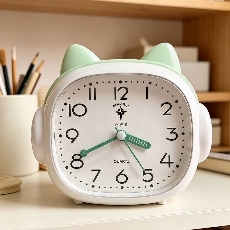 Mute Cartoon Student Children's Simplicity Bedroom Bedside Alarm Clock Mute Cartoon Student Children