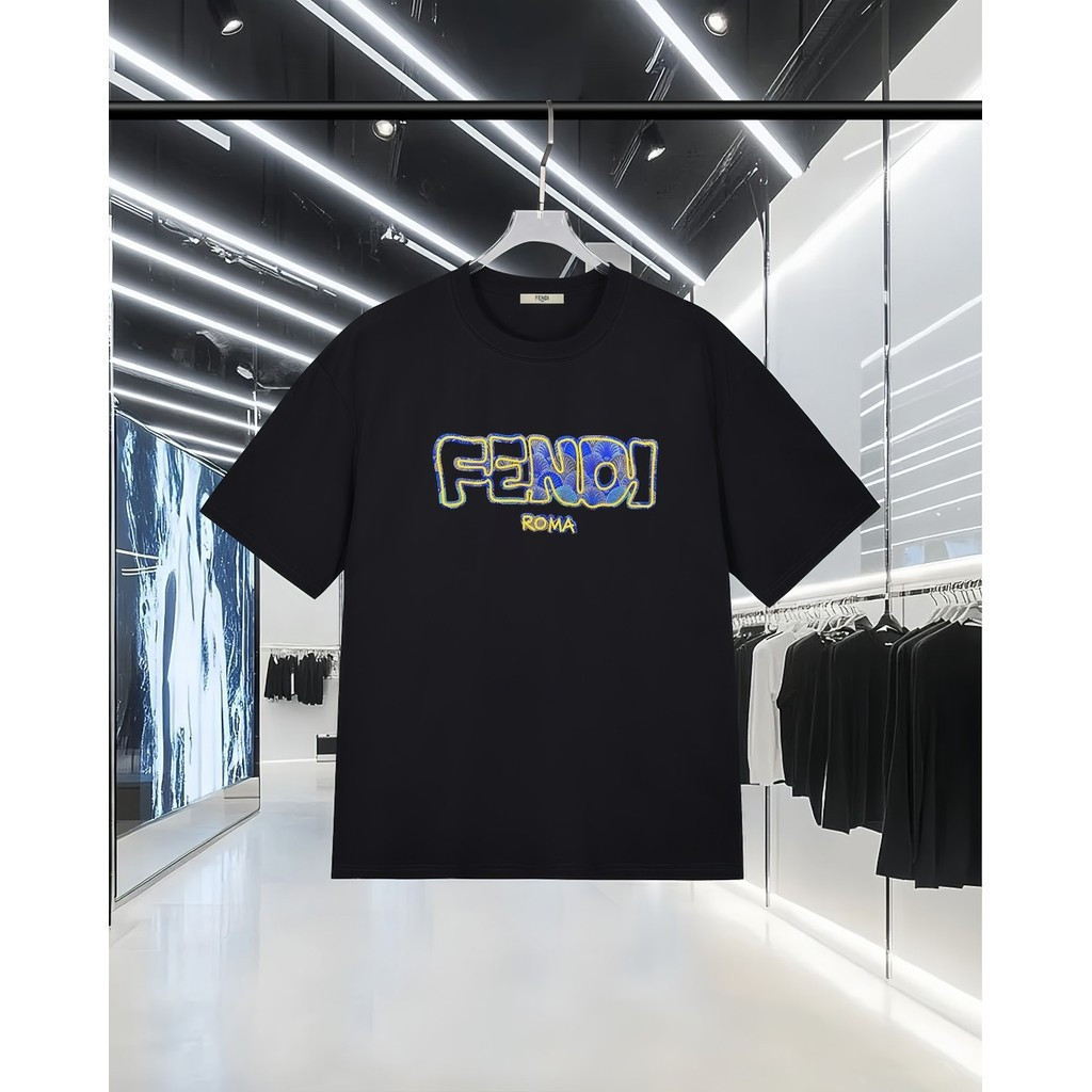 Fendi 2026 Áo Thun Nam Nữ Mới, Cổ Tròn Dáng Sơ Mi, Phong Cách Hàn Quốc - Thích Hợp Mặc Bên Ngoài Và 
