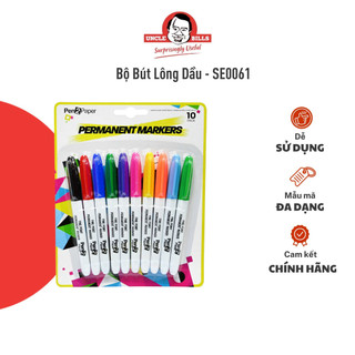 Bộ 10 bút lông dầu uncle bills nhiều màu nhập khẩu dùng tốt trên mọi bề mặt - se0061