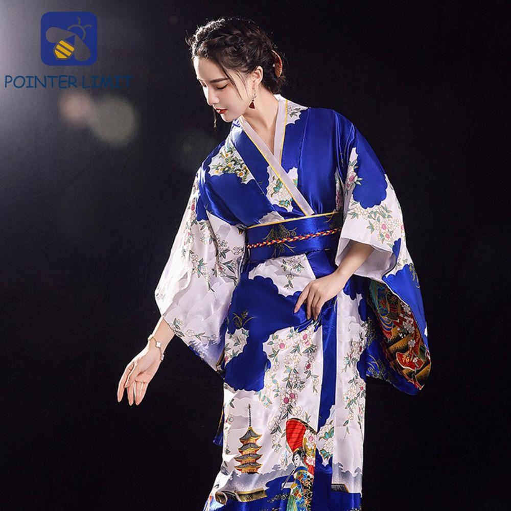 Kimono Truyền Thống Nhật Bản, Hoá Tiết Hoa Sakua, Áo Choàng Tắm Yukata Geisha