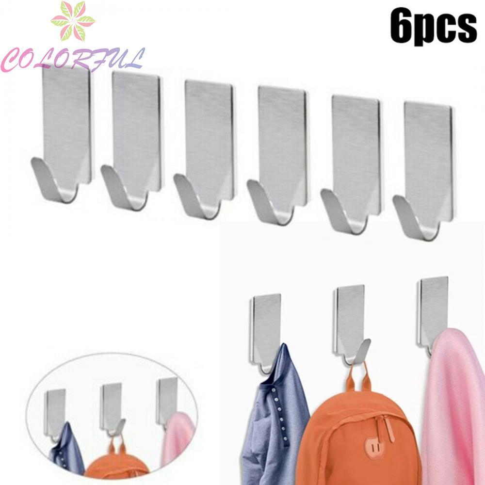 Hanger Silver Stainless Steel Wall Wall-mounted Stick 1.5x3.5cm Coats Door