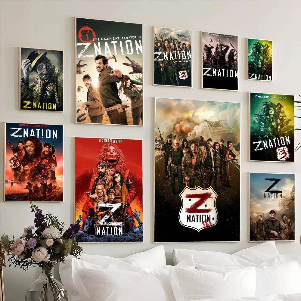 Z Nation Phim Canvas Vintage Cổ Điển Phim Poster Nghệ Thuật Treo Tường Cho Phòng Thanh Cafe Trang Tr