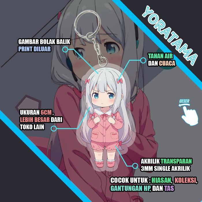 Gantungan Kunci Sagiri Izumi Eromanga Sensei, Keychain Anime Lucu