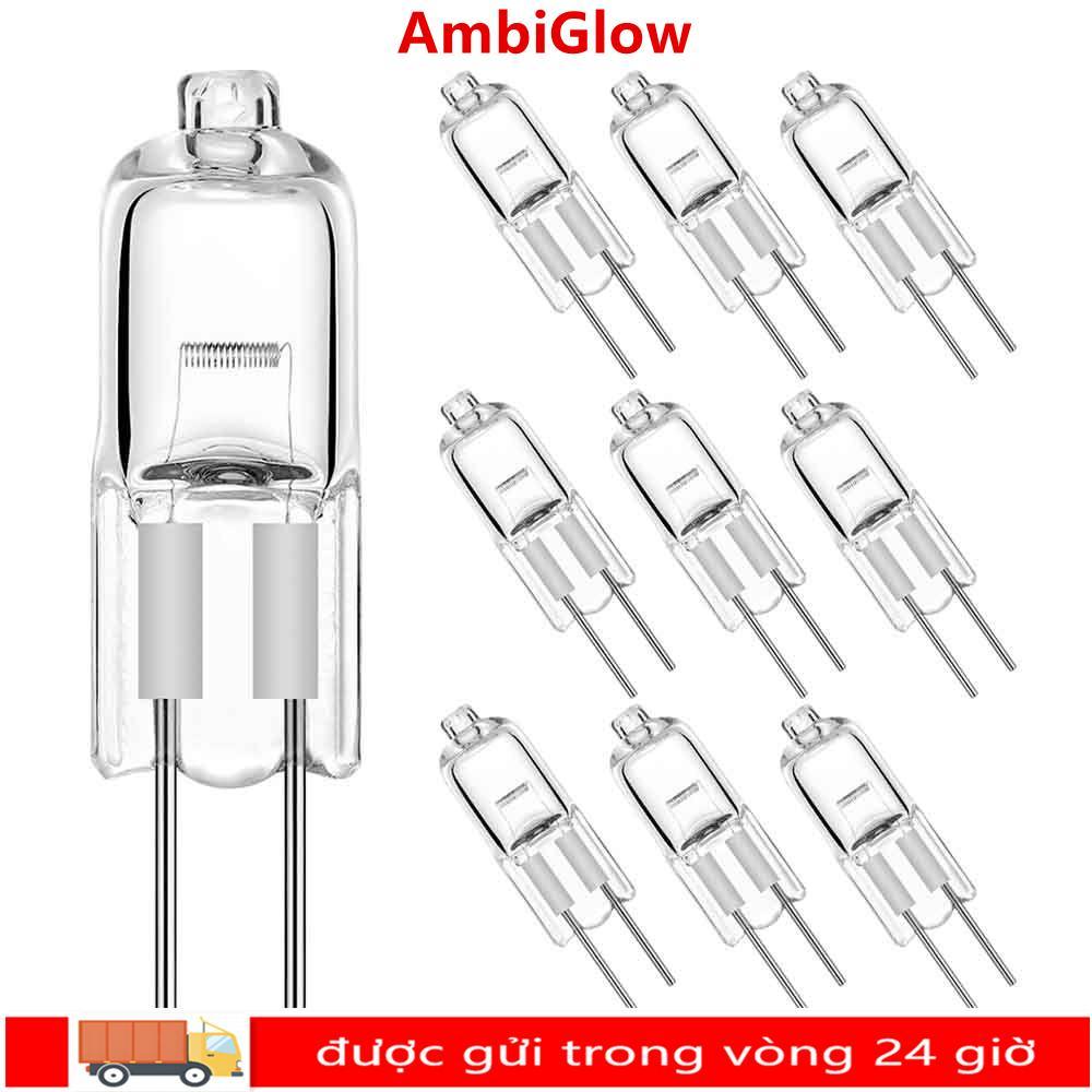 AMBIGLOW 10 Bóng Đèn Halogen 20W 50W Bóng Đèn Bi-Pin 12V G4 Bóng Đèn