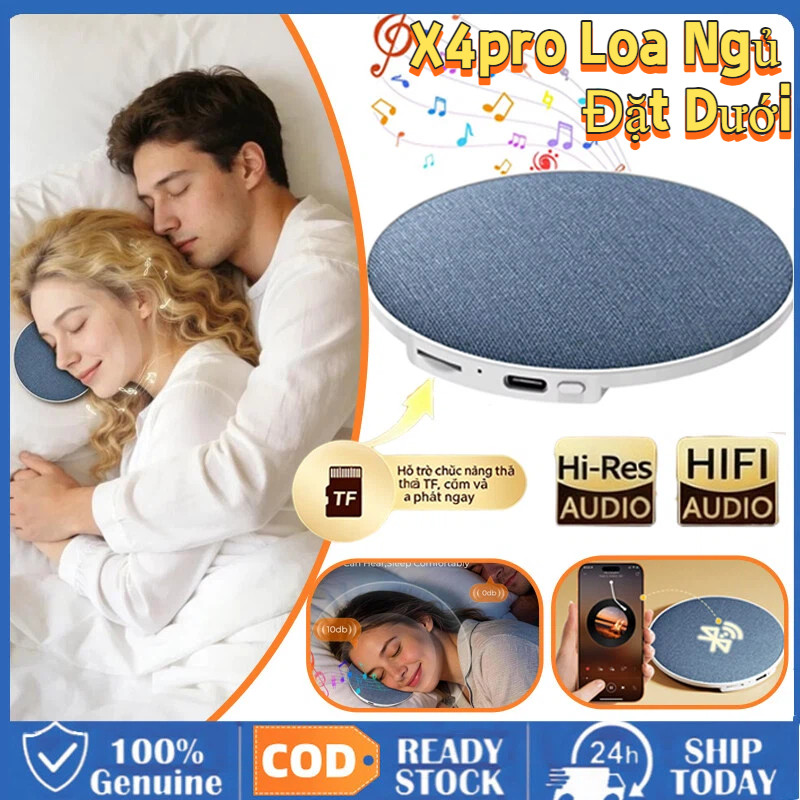 Loa Ngủ X4pro Đặt Dưới Gối Đọc Thẻ TF Bluetooth 6.0 Âm Thanh Trung Thực Cao , Bluetooth 6 Tích Hợp S
