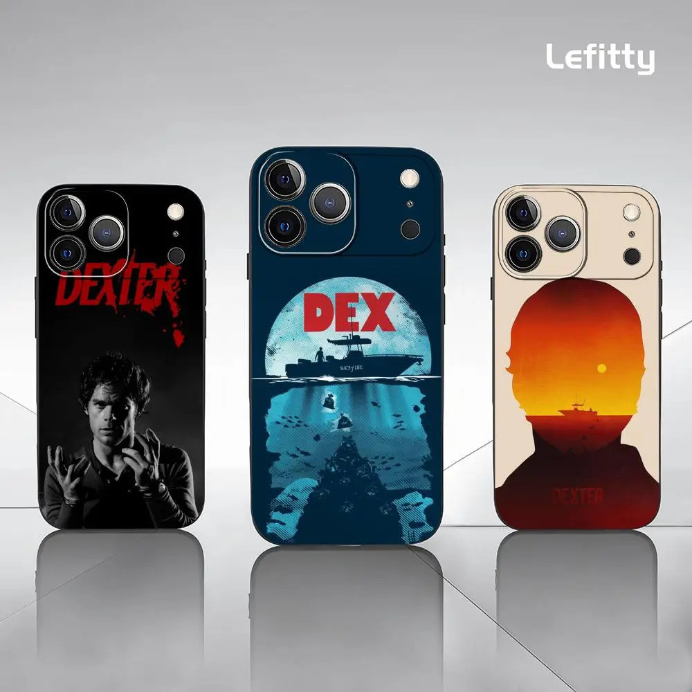 TP-1 TV D-Dexter Morgan Ốp Lưng Điện Thoại IPhone 17 16 15 14 13 12 11 Pro Max Plus Mini Đen Mờ Vỏ M