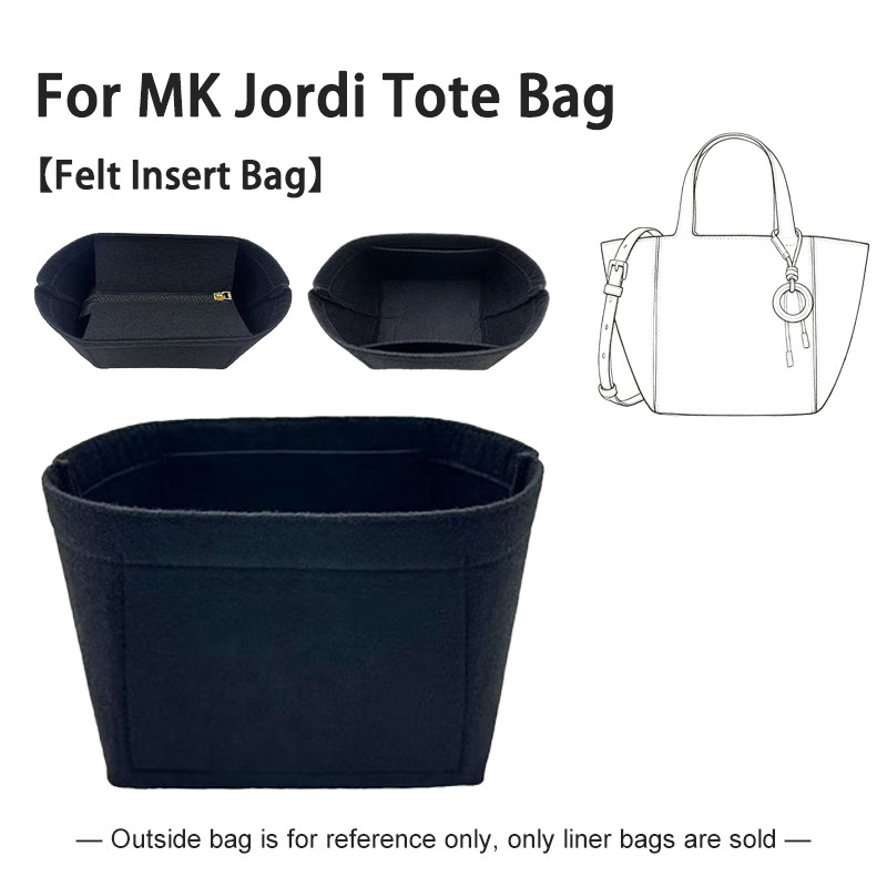 Chèn sắp xếp Tote nỉ mềm Tương thích với túi xách nhỏ Jordi, lớp lót bên trong nhiều túi
