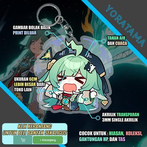 Gantungan Kunci HuoHuo Honkai Star Rail, Keychain Anime Lucu - Emoticon