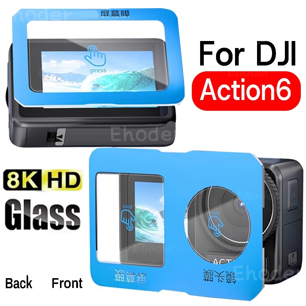 Kính cường lực một lần nhấp cho DJI Osmo Action 6 4 5Pro Tấm bảo vệ màn hình HD dễ dàng cho DJIOsmo 