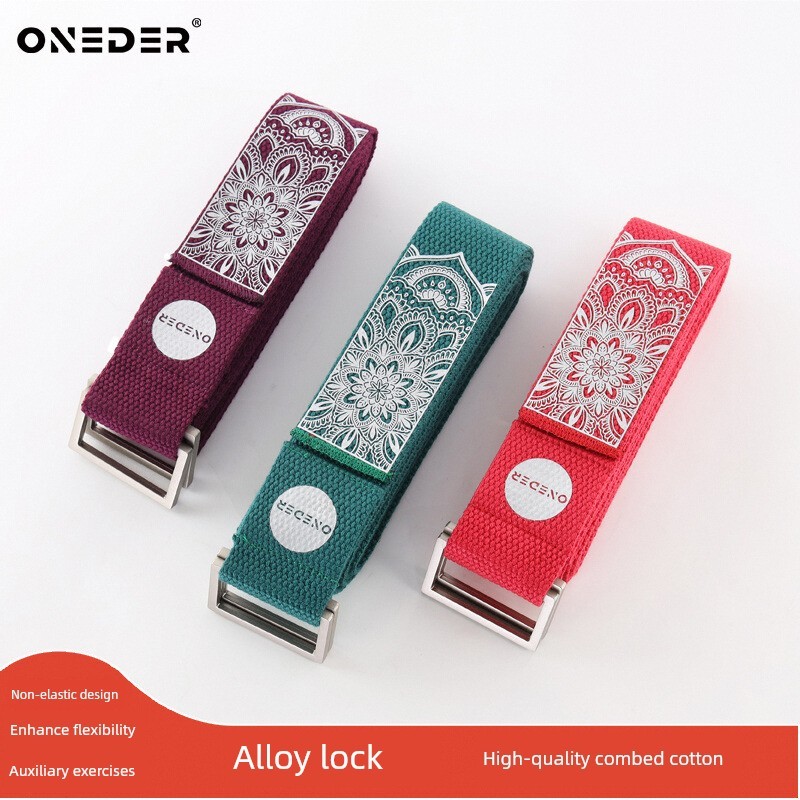 Oneder Yoga Stretch Band Không co giãn Căng thẳng Dây tập Yoga Iyengar Pilates Dụng cụ phụ trợ