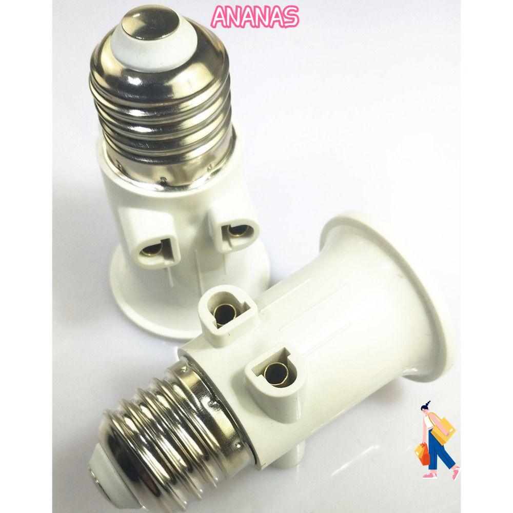 Bộ chuyển đổi bóng đèn LED ANANAS E27 EU, Bóng đèn ổ cắm E27 Đầu nối phích cắm EU màu trắng, Phụ kiệ