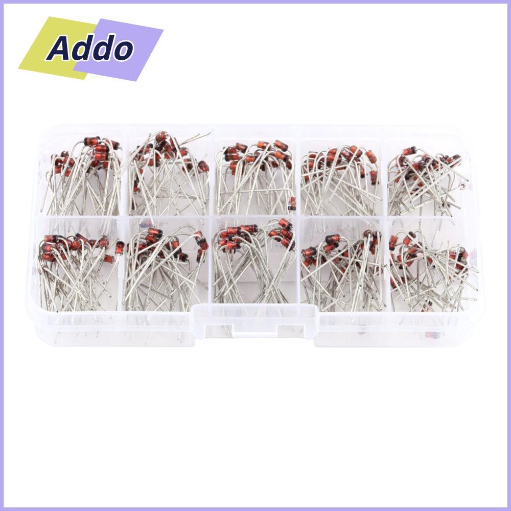 ADDO.PH 200 Chiếc Zener Diode Phân Loại, Bộ Điện Tử Phân Loại 10Values, Hộp Bảo Quản Di Động 1W Powe