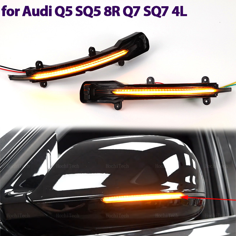 2ps Xe Bên Gương Blinker Đèn Báo LED Năng Động Bật Đèn Tín Hiệu Cho Xe Audi Q5 SQ5 8R 2008-17 Q7 SQ7