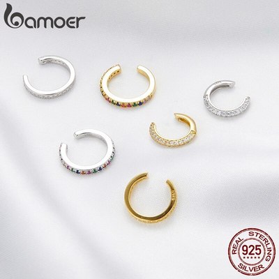 1 Chiếc Bông Tai bamoer bạc 925 Đính Đá zircon sce993