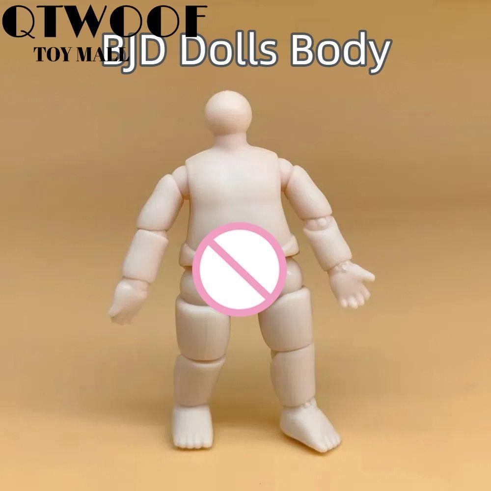 Búp bê hình QTWOOF, Búp bê cơ thể cao 6,3 cm PVC, Búp bê Anime bền bỉ Nhiều khớp Thân búp bê BJD cho