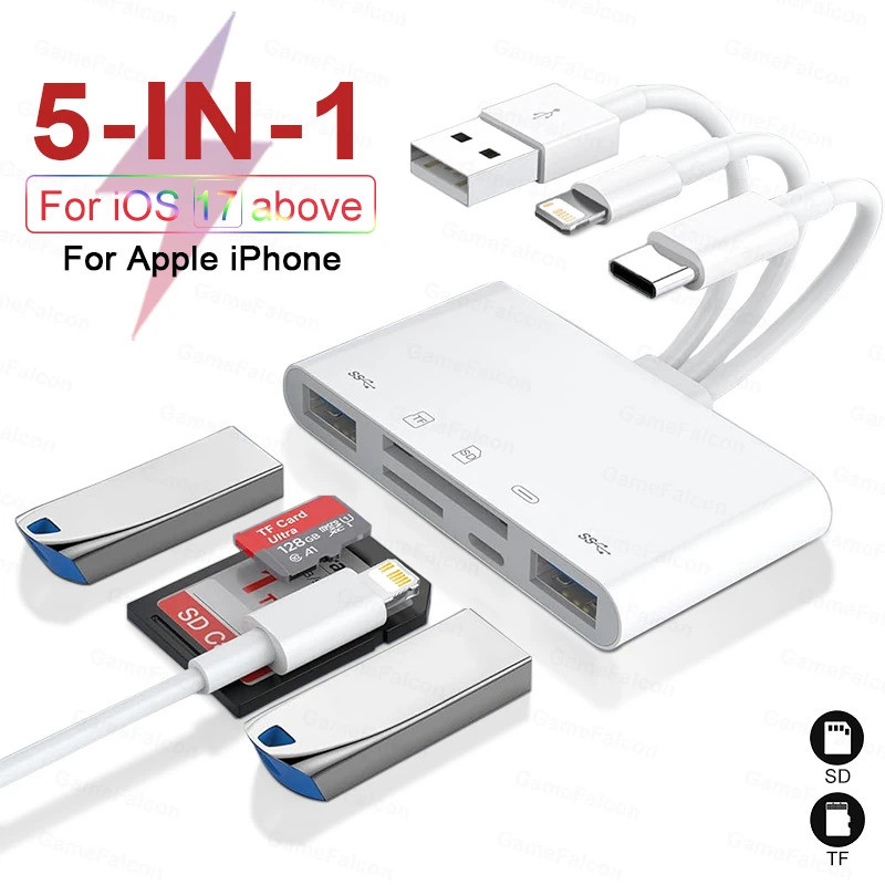 5 Trong 1 USB Loại C Docking Station Cho 15 14 13 12 Pro Max Ổ Đĩa Flash Cho iPad Macbook Laptop Xia