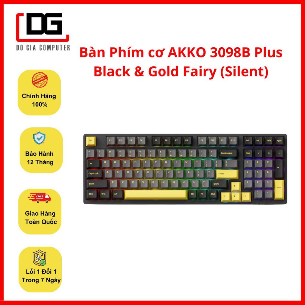 Bàn Phím cơ AKKO 3098B Plus Black & Gold Fairy (Silent)