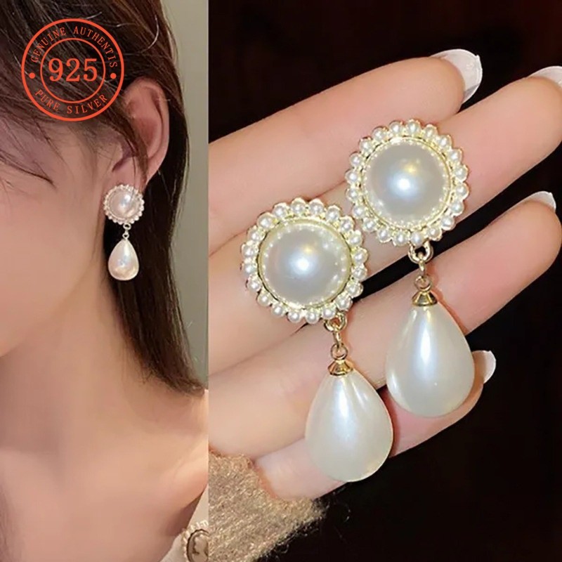 Bông tai thả ngọc trai SHEFULI Retroelegant CSX1219