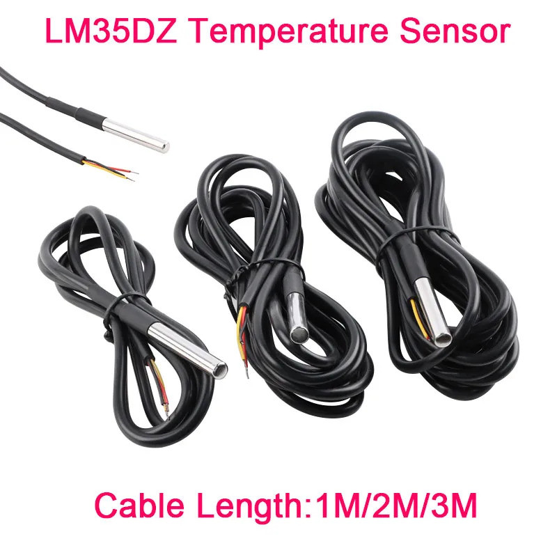 Cáp thăm dò cảm biến nhiệt kỹ thuật số chống nước LM35DZ cho Arduino 4V 20V