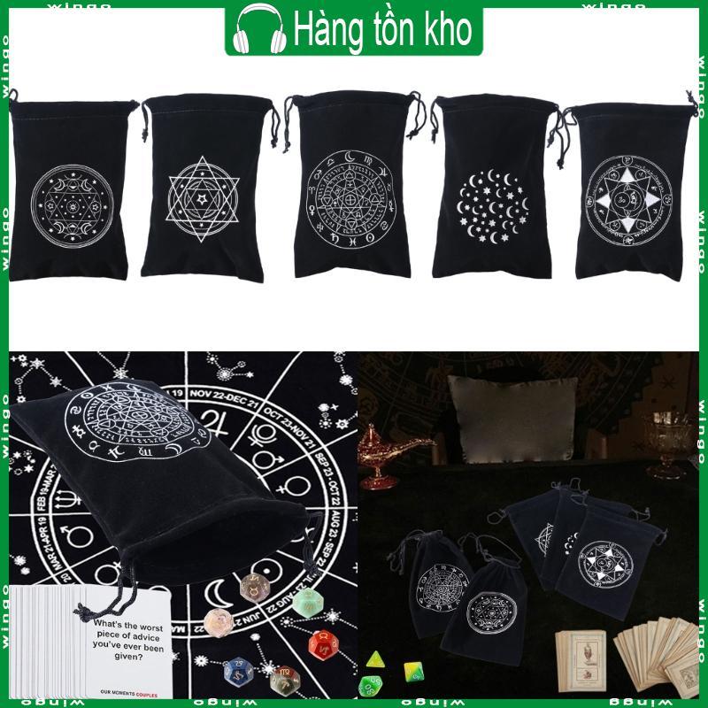 WIN Flannel Tarots Runes Túi đựng bài Tarot Người tổ chức Túi hấp dẫn Hoa văn độc đáo cho Tarots Car